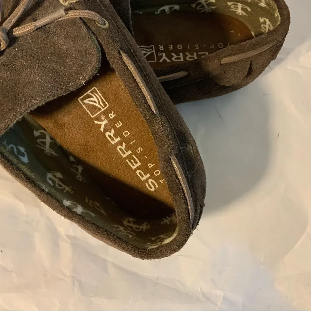 Sperry Top-Sider STS 10327 Men's R and R Moc Suede Boat Shoe brown size 9